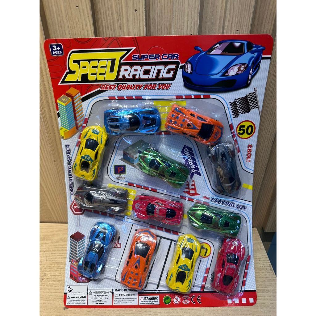 Brinquedo Kit 12 Carrinhos Fricção Carros Sport Car Disney Pixar Relâmpago Mcqueen/Coleção
