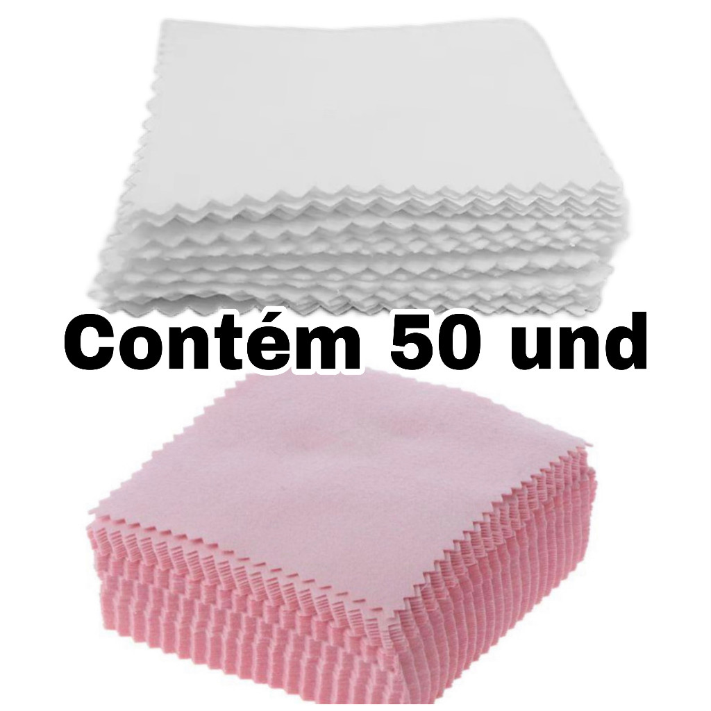 Flanela Mágica Limpa Pratas Polimento Semi Jóias 50 Unidades em Oferta na Shopee