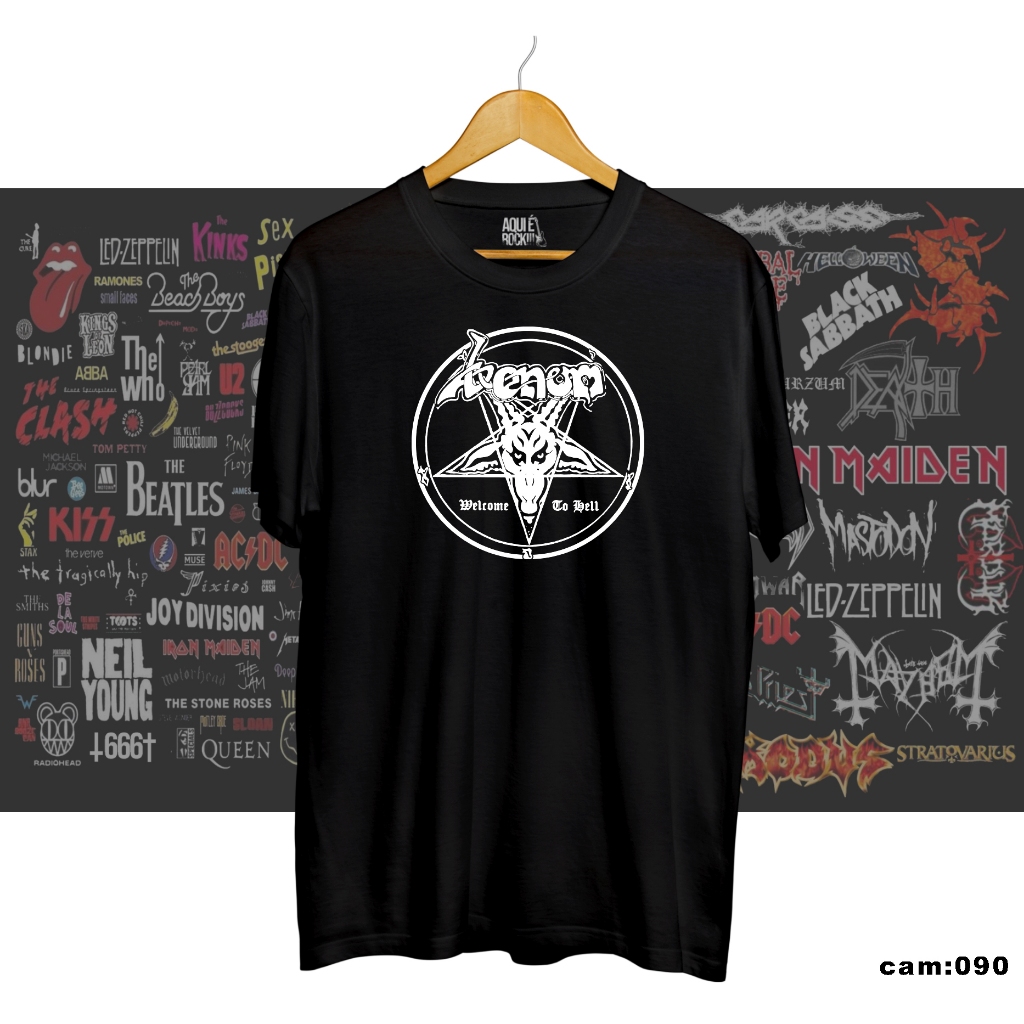 Camiseta Venom Welcome to Hell Black Metal camisa de rock extremo