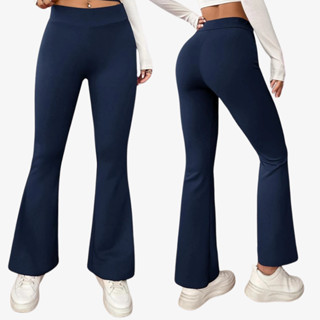 Calça Flare Bailarina Azul Marinho Bailarina Suplex Zero Transparência P M G GG