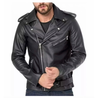 Jaqueta de Couro Masculina Slim Motoqueiro Super Promoção em Oferta na Shopee