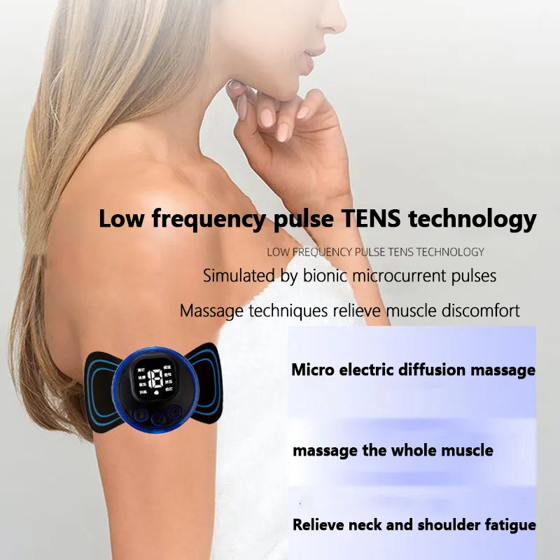 Pescoço Mini Massageador de Cervical Elétrico Portátil Alivia Dores Corpo