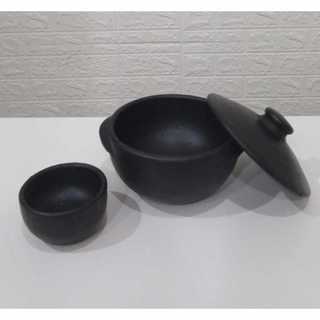 Panela de Barro Capixaba 1000ml + Cumbuca Para Molho 100ml em Oferta na Shopee
