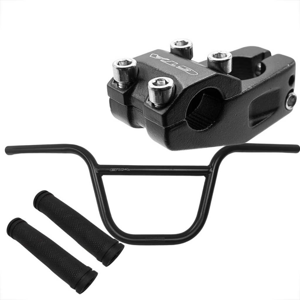Guidão De Bicicleta Aro 26 Aro 29 Alto Bmx Aço Preto 670mm x 22.2mm 190mm De Altura Elevado Cross Mtb Speed + Mesa Avanço Bike Suporte de Guidão Para Bicicleta BMX Manopla Punho Descanso Apoio De Guidão