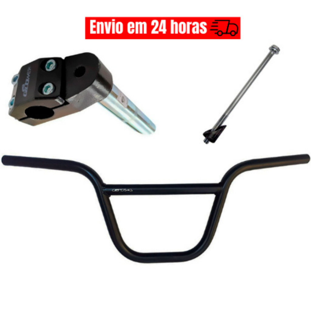 Guidão Alto De Bicicleta BMX Cross Free Style 22,2mm Suporte Mesa Alumínio Parafuso Expander