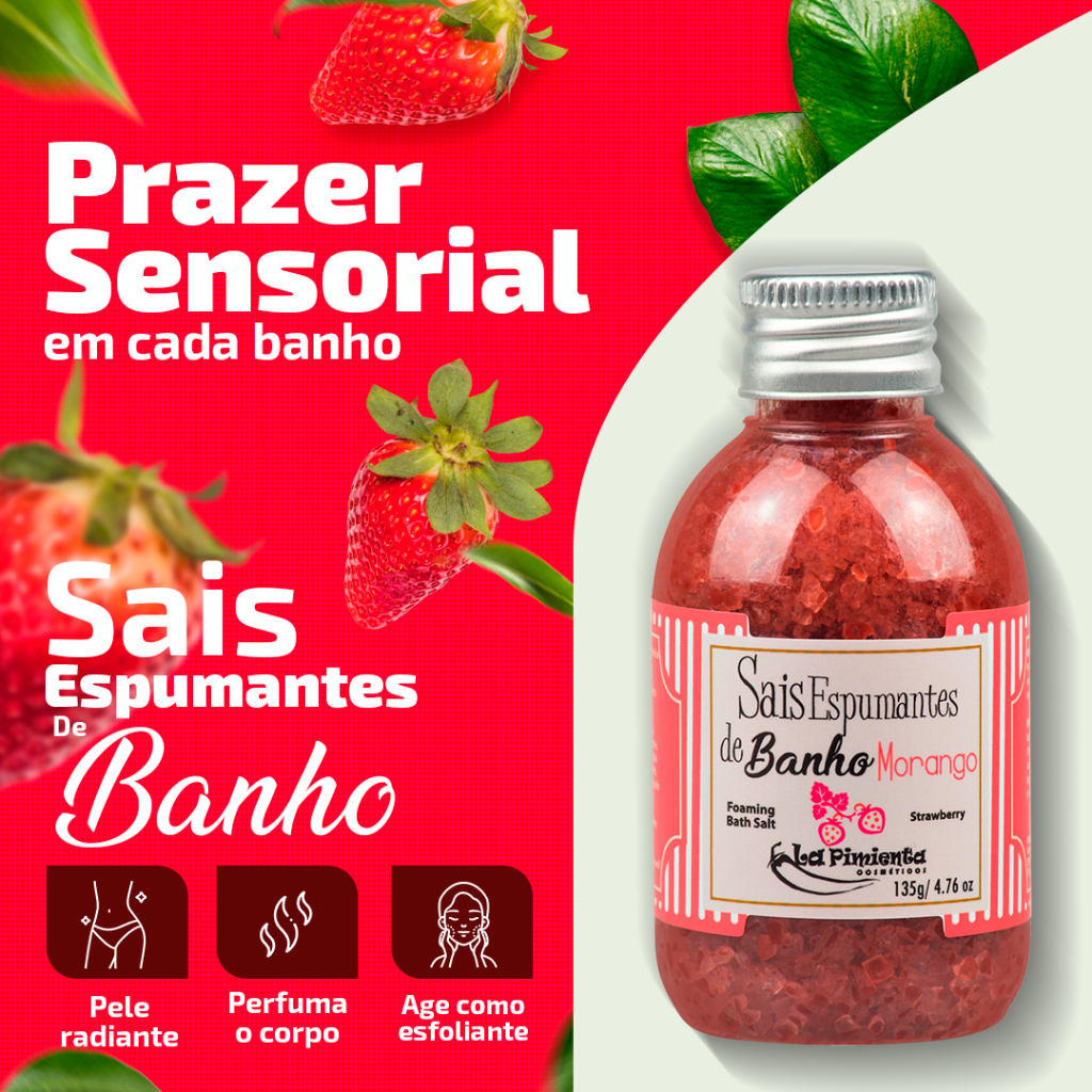 SAIS DE BANHO SENSUAL E ESPUMANTES PARA BANHEIRA HIDROMASSAGEM OU CHUVEIRO - LA PIMIENTA