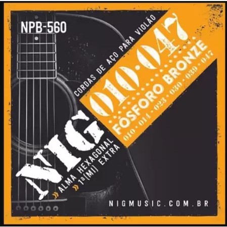 Encordoamento P/ Violão Aço Nig - NPB560 .010 - 57