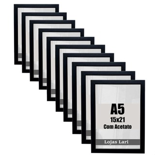 Kit 10 Molduras Certificado A5 15x21 Cm Com Acetato Premium em Oferta na Shopee