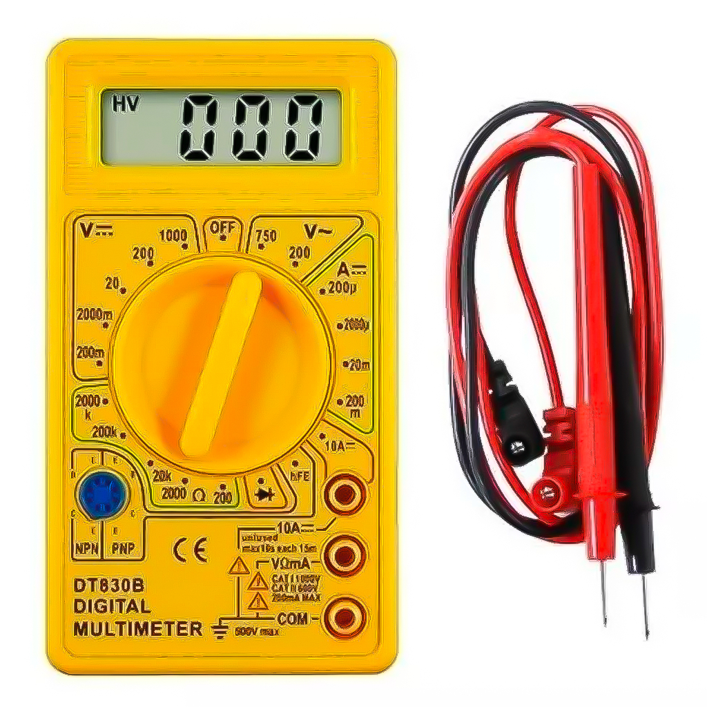 Multímetro Digital Profissional DT-830 Com Bateria Ponta De Teste Portátil Medição Elétrica Analise em Oferta na Shopee