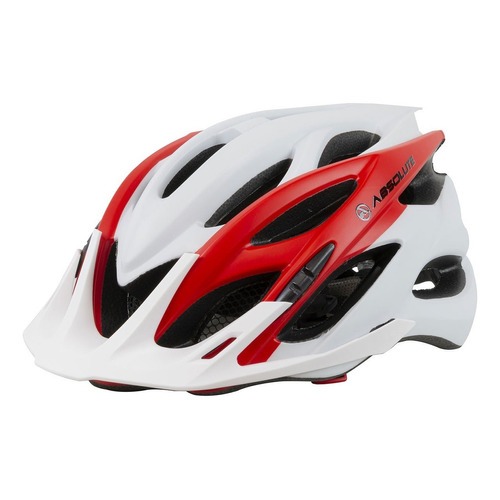 Capacete Bicicleta Ciclismo Mtb Absolute Wild Bike Cor Branco/vermelho Tamanho Único