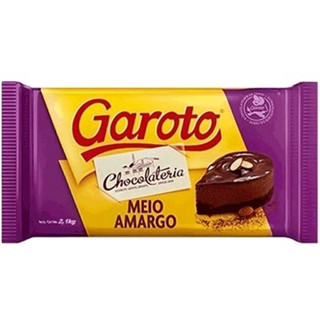 Barra De Chocolate Meio Amargo 2,1kg- Garoto