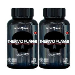 2x Thermo Flame Termogenico - 120 Tabletes - Black Skull/Caveira Preta