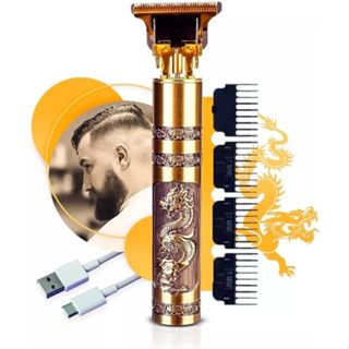 Barbeador / Máquina De Corte Cabelo Elétrico Vintage Dourado