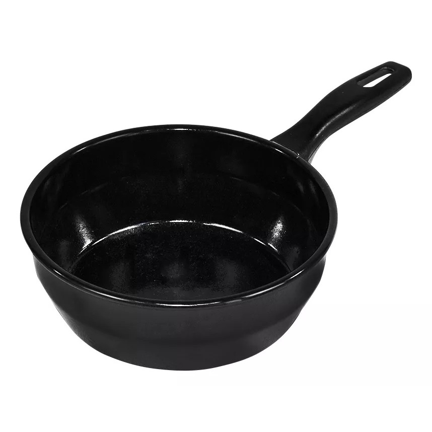 Frigideira Funda De Ferro Esmaltado Indução 26cm Roa