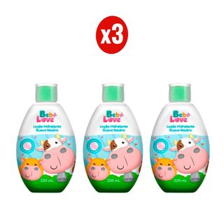 Kit 3 Loção Hidratante Bebê Love Suave Neutro 220ml Nutriex em Oferta na Shopee