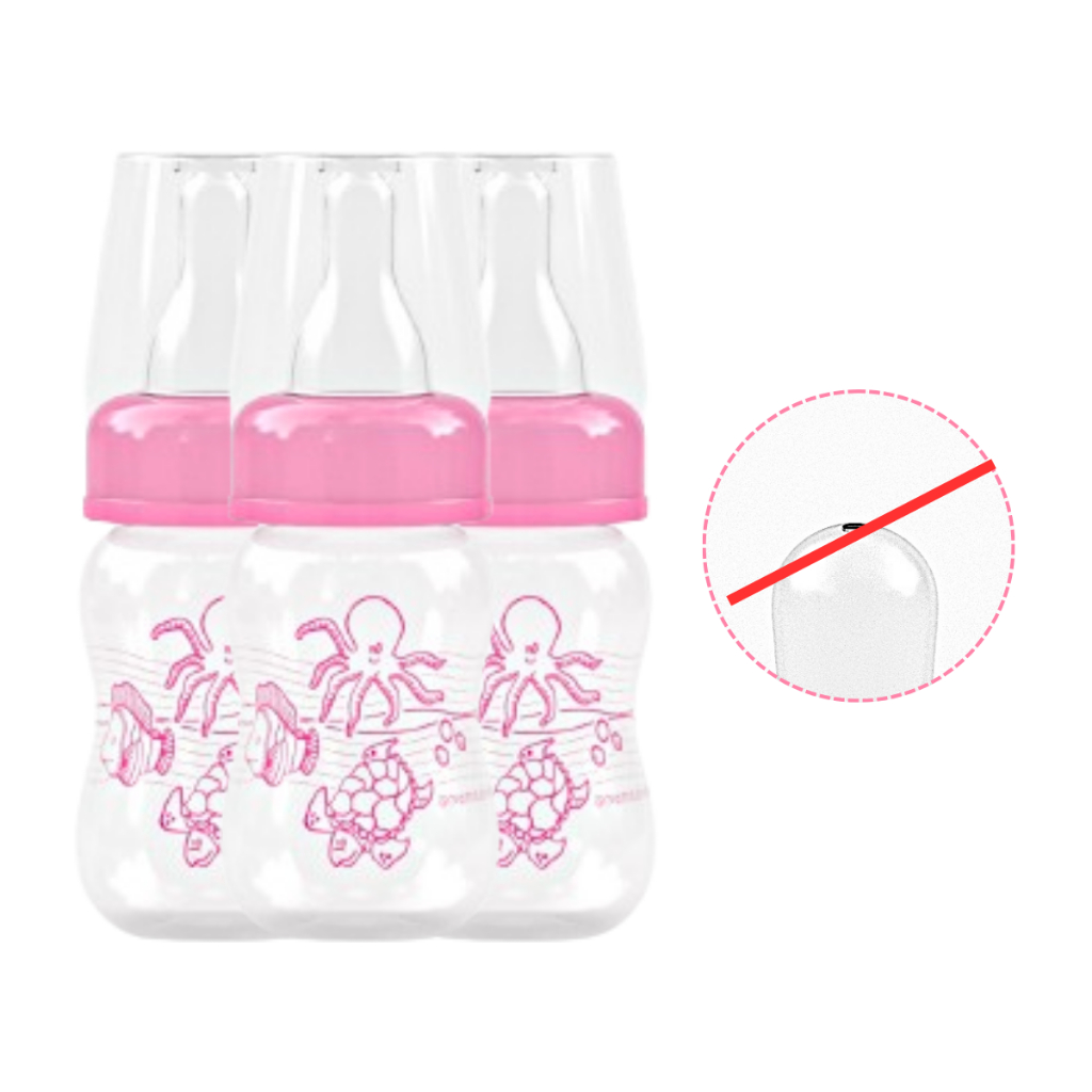 MAMADEIRA DECORADA 80 ML PARA BEBÊ REBORN PACOTE COM 50 MAMADEIRAS SEM FURO NO BICO DECORADAS - BICO VEDADO
