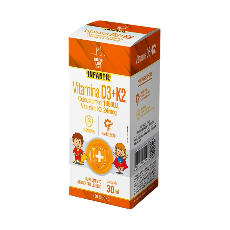 VITAMINA D3+K2 INFANTIL 30ML Rende 600 doses