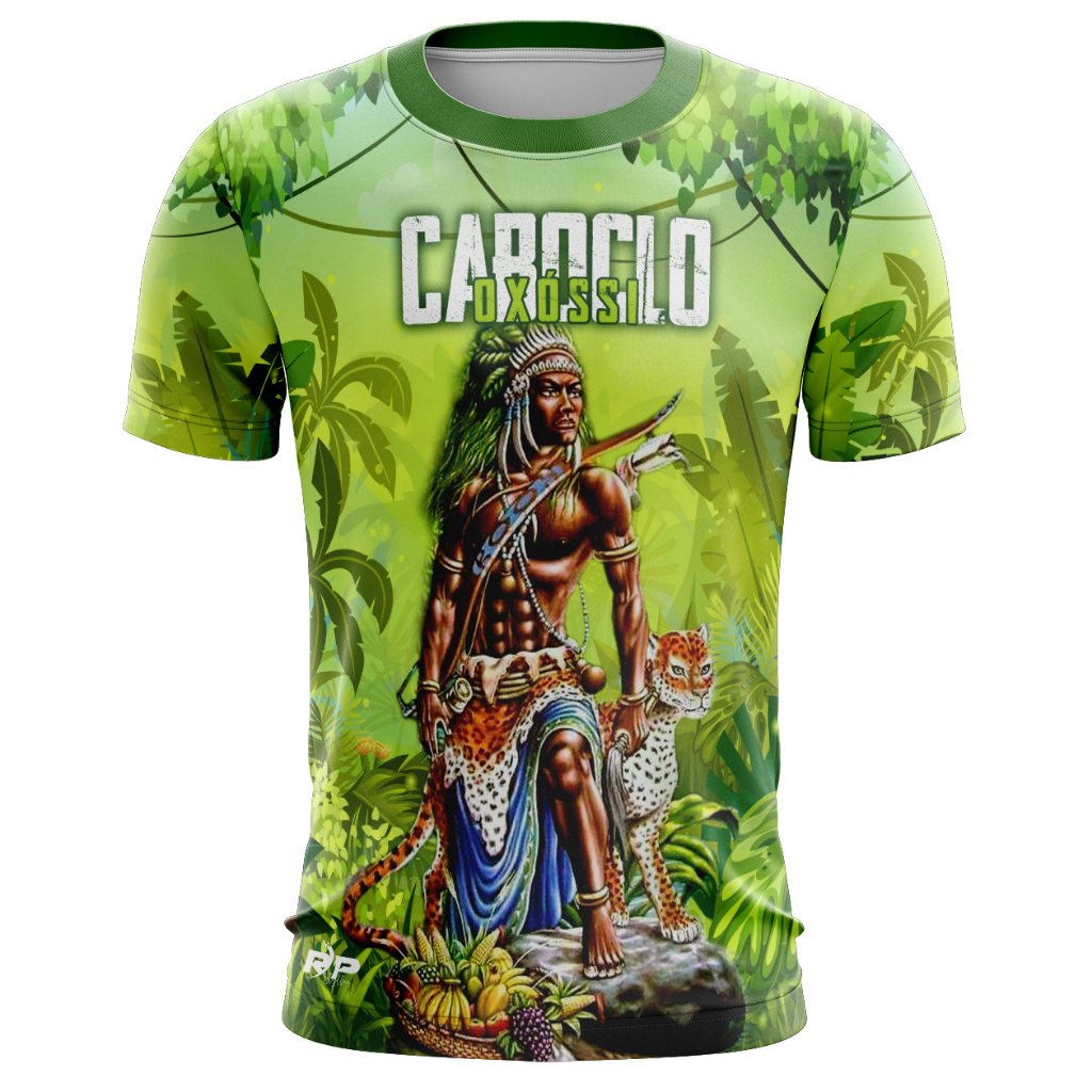 Camiseta religiosa Caboclo Oxóssi e Caboclo Tira Teima