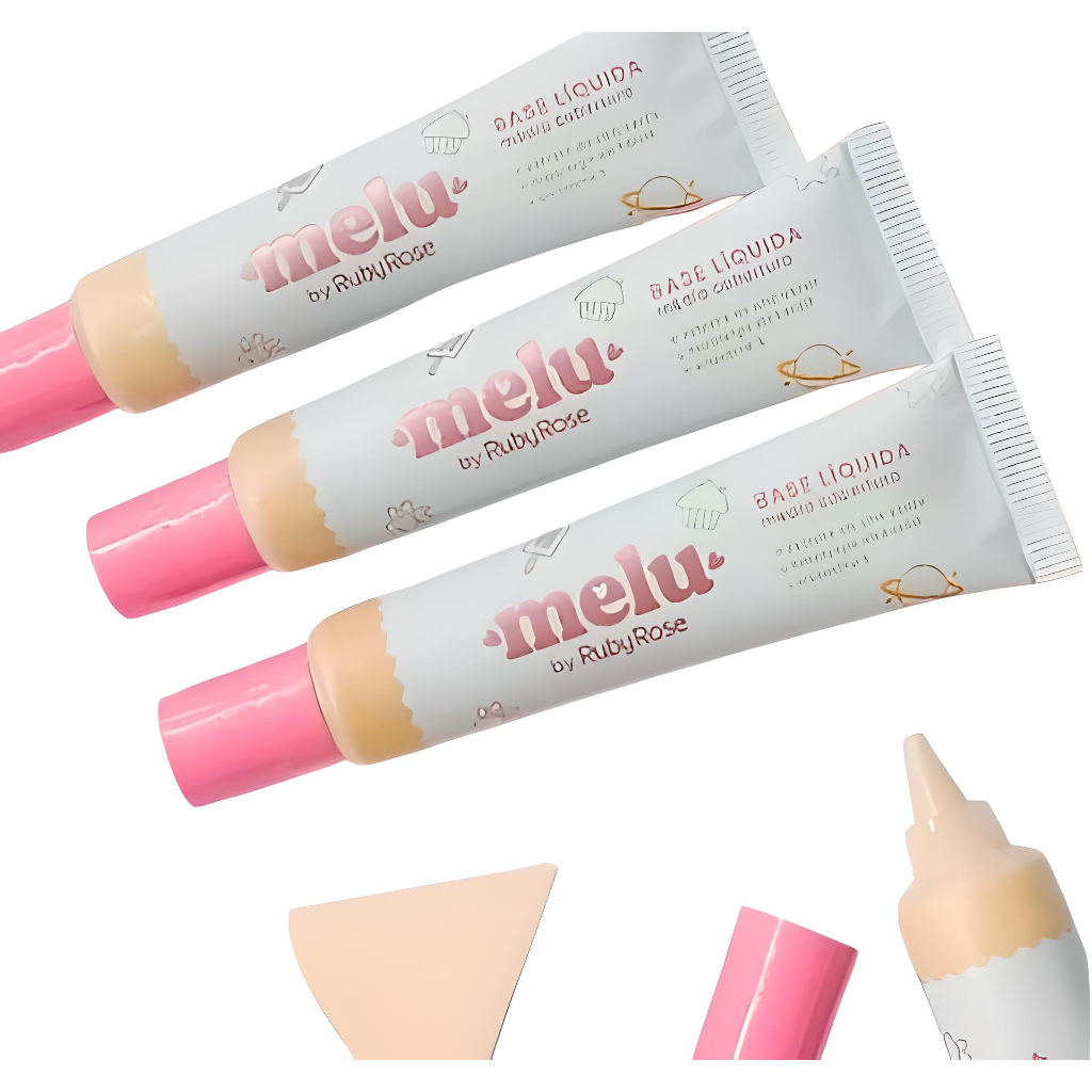 Base Liquida Média Cobertura Vegana Melu By / Ruby Rose 872
