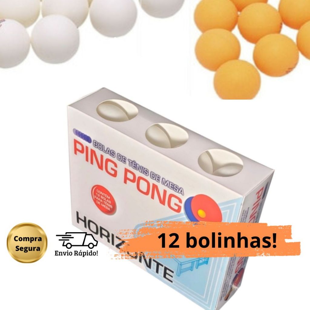 Bolinha de Ping Pong / Bolas de Tênis de Mesa - Caixa com 12 bolinhas