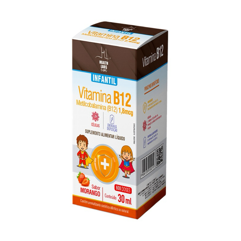 VITAMINA B12 INFANTIL 30ML 600 doses em cada Frasco