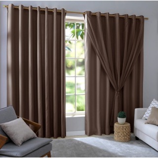 Cortina Blackout com Voal Corta Luz 100% 2,80 X 2,30 para Quarto, Sala Voal em Oferta na Shopee