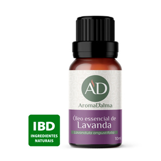 Óleo Essencial De Lavanda 100% Puro - 10ml - Ideal Para Difusor, Aromaterapia e Cuidados Com o Corpo I Aroma D'alma em Oferta na Shopee