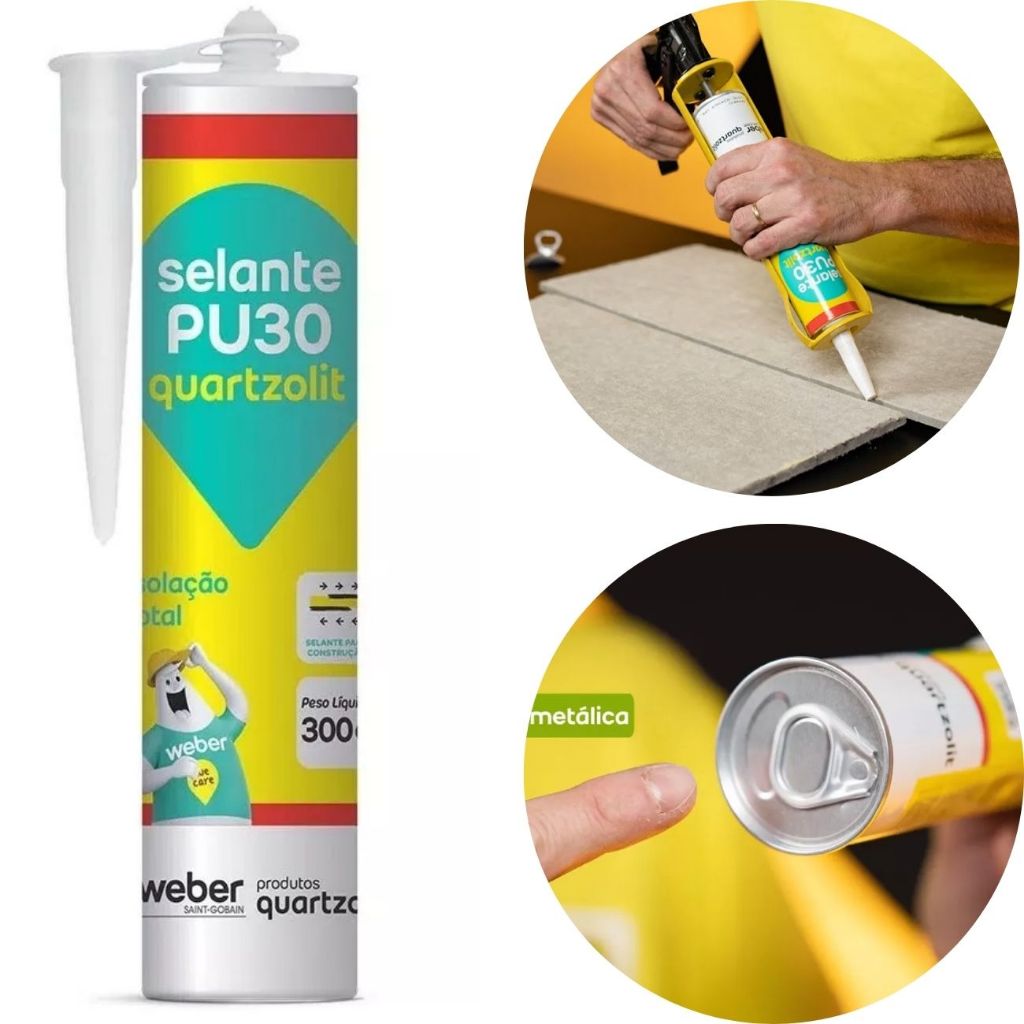Selante Pu 30 Construção 346g/300ml CORES Quartzolit