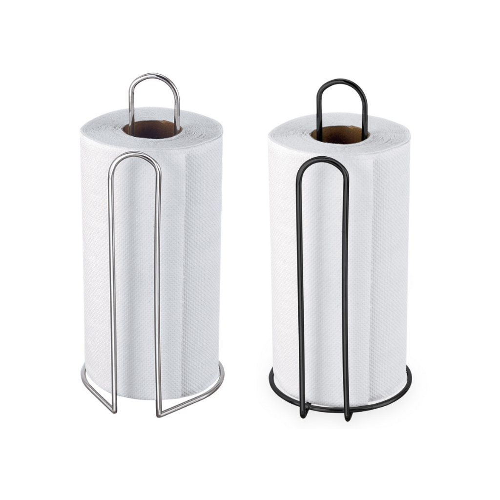 Suporte Porta Rolo de Papel Toalha Vertical Prata e Preto Passerini 357-7/636-3 em Oferta na Shopee
