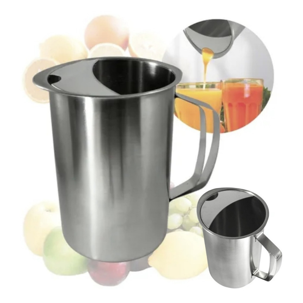 Jarra de Inox 1.8 Litros com Aparador de Gelo Ideal para Água Suco Café Chás e Bebidas Quentes