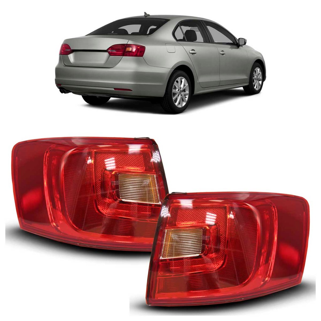 Lanterna Traseira Jetta 2011 2012 2013 2014 2015 Bicolor Canto Lente Acrilico em Oferta na Shopee