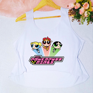 Croppe regata feminina academia crossfit meninas super poderosas vários modelos em Oferta na Shopee