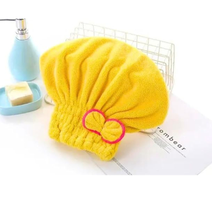 Touca toalha de secagem rápida cabelo pós banho microfibra cores