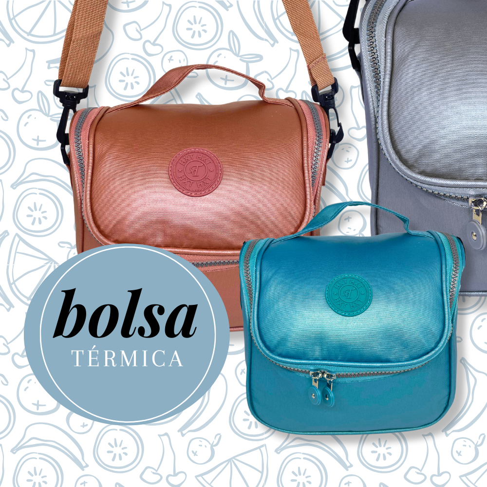 Bolsa Térmica Marmita com Isolamento Termico Lancheira com alta durabilidade Metalizado Aulas Fitness Academia Trabalho Passeio Escola Viagem Com Alça de Mão e Transversal