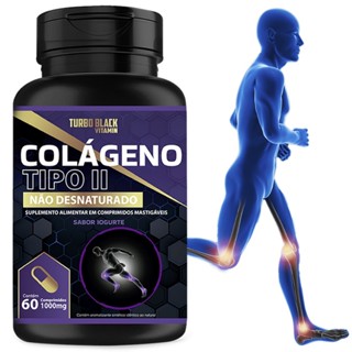 Colágeno Tipo 2 Legítimo Não Desnaturado 60 comprimidos 1000 mg Saúde Articulação Ossos e Cartilagem