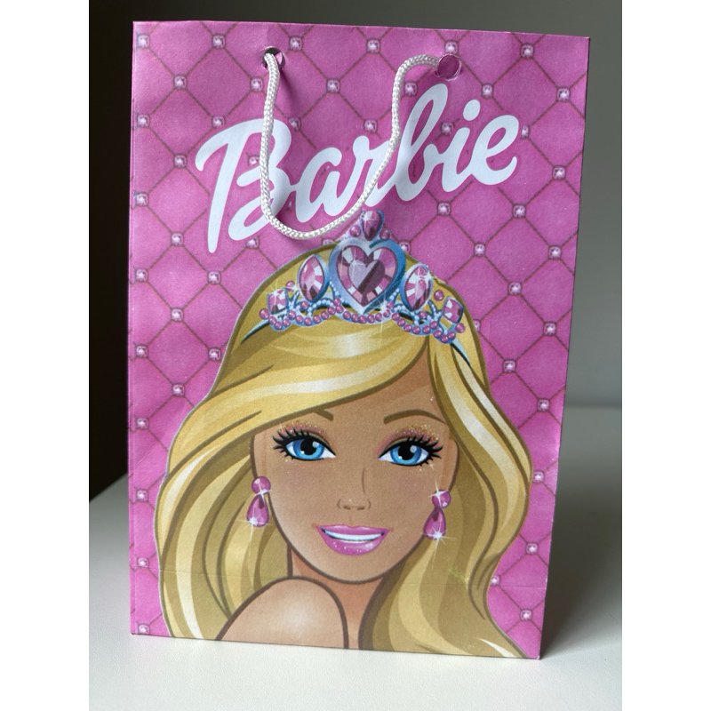 10/20/30/40/50 unidades sacolas tema Barbie medida 24x17x6cm