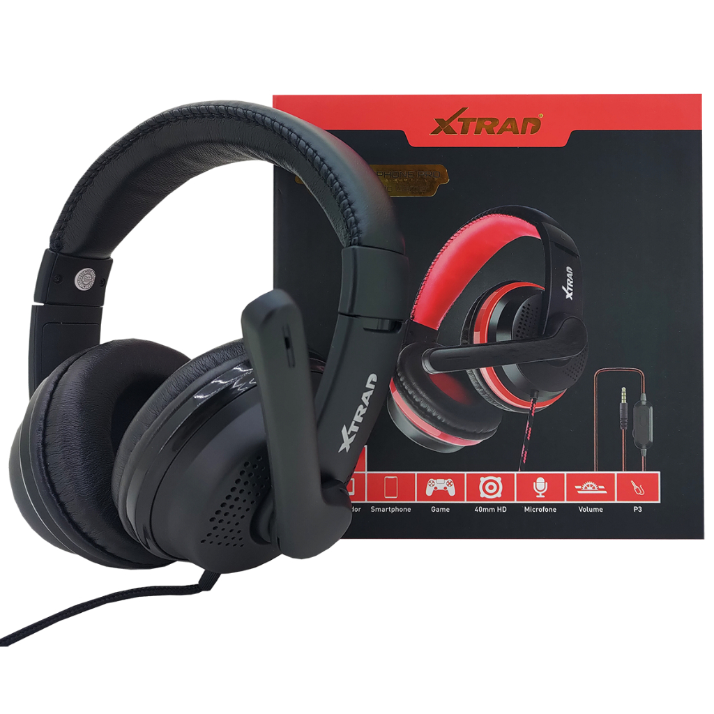 Fone de Ouvido com Microfone Gamer com Fio P3 3.5mm para Jogos PC Computador Notebook Xtrad - Audio