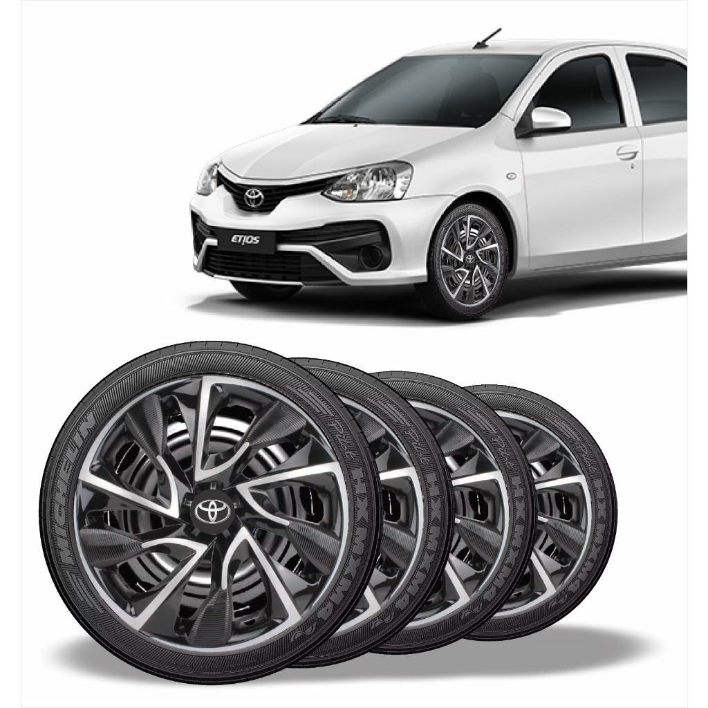 Jogo 4 Calota Esportiva Ds4 Aro 15 Toyota Etios Corolla