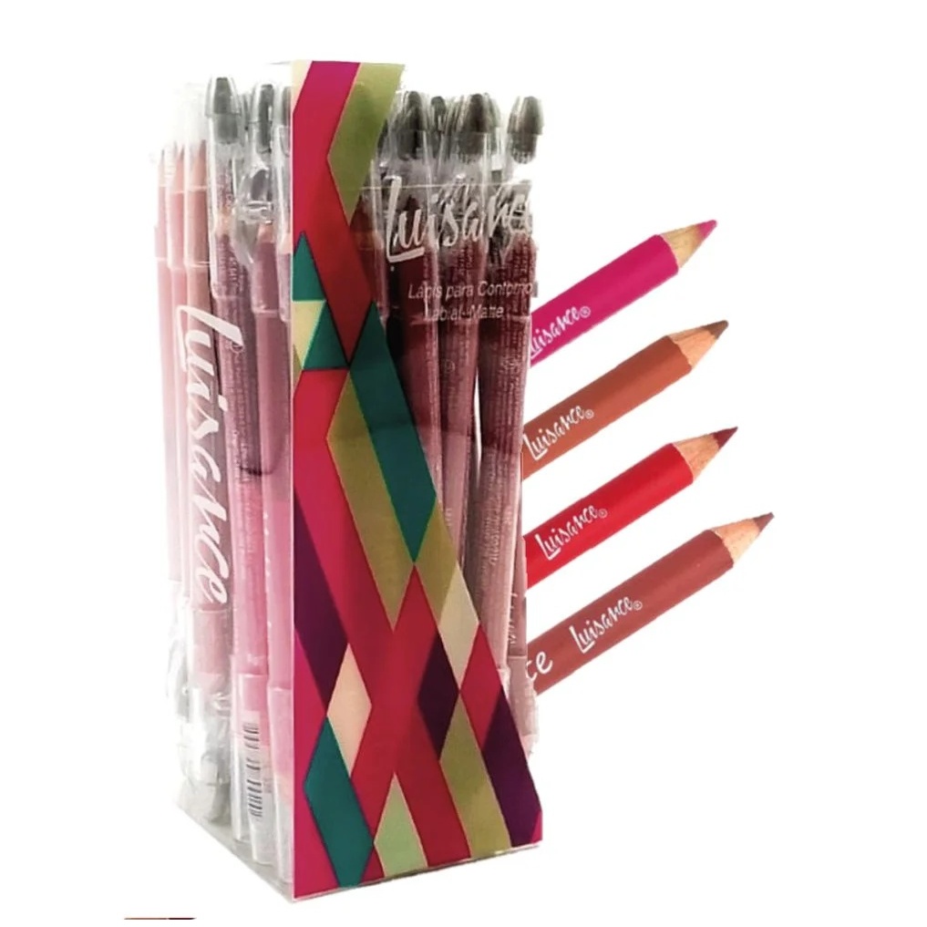 Kit 4 Lápis De Contorno Labial C/ Apontador Luisance em Oferta na Shopee