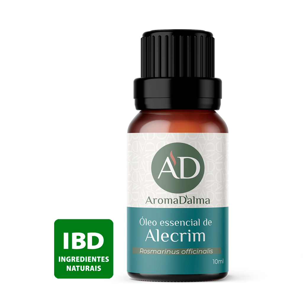 Óleo Essencial De Alecrim 100% Puro - 10ml - Difusor, Aromaterapia e Cuidados Com o Corpo I Aroma D'alma