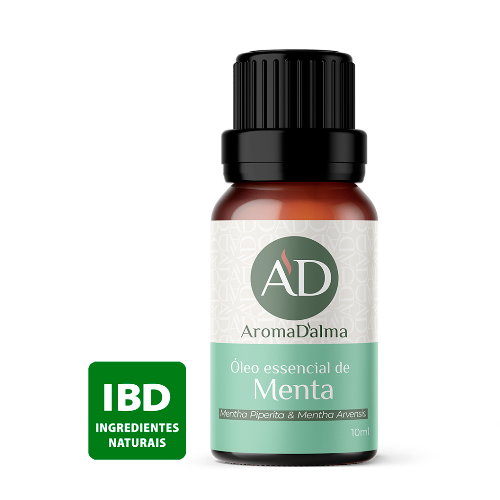 Óleo Essencial De Menta 100% Puro - 10ml - Difusor, Aromaterapia e Cuidados Com o Corpo I Aroma D'alma