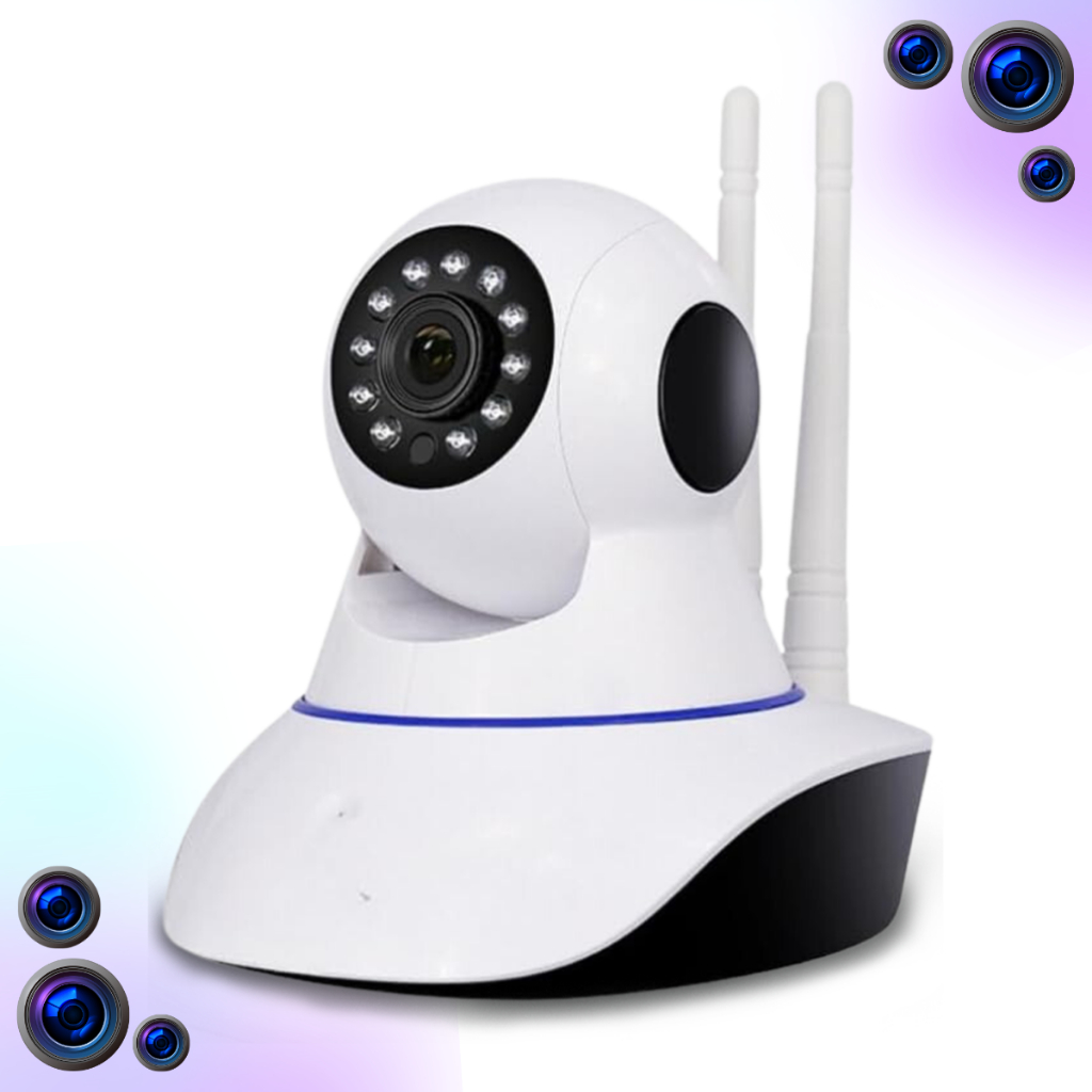 Câmera de Segurança Interna Ip Robô 3 Antenas 1.3MP Wifi Full Hd 360° Visão Noturna Android e iOS