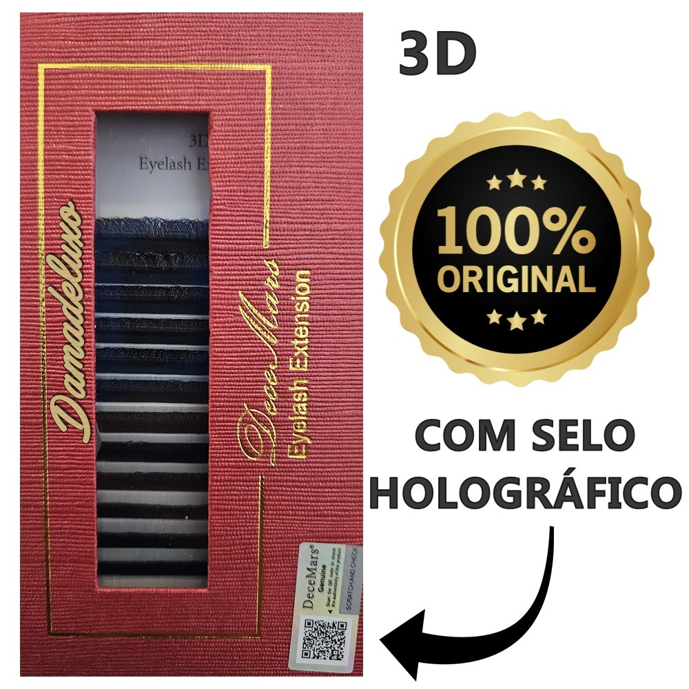 Cilios W 3D Decemars Volume Brasileiro Egípcio Alongamento Extensão De Cílios Volume Mega.