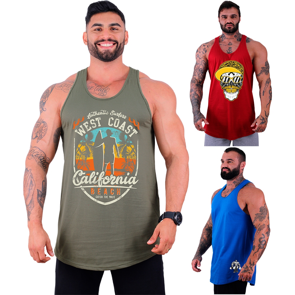 Kit 3 Regatas Longlines MXD Conceito Once You See Results Its Become An Addiction