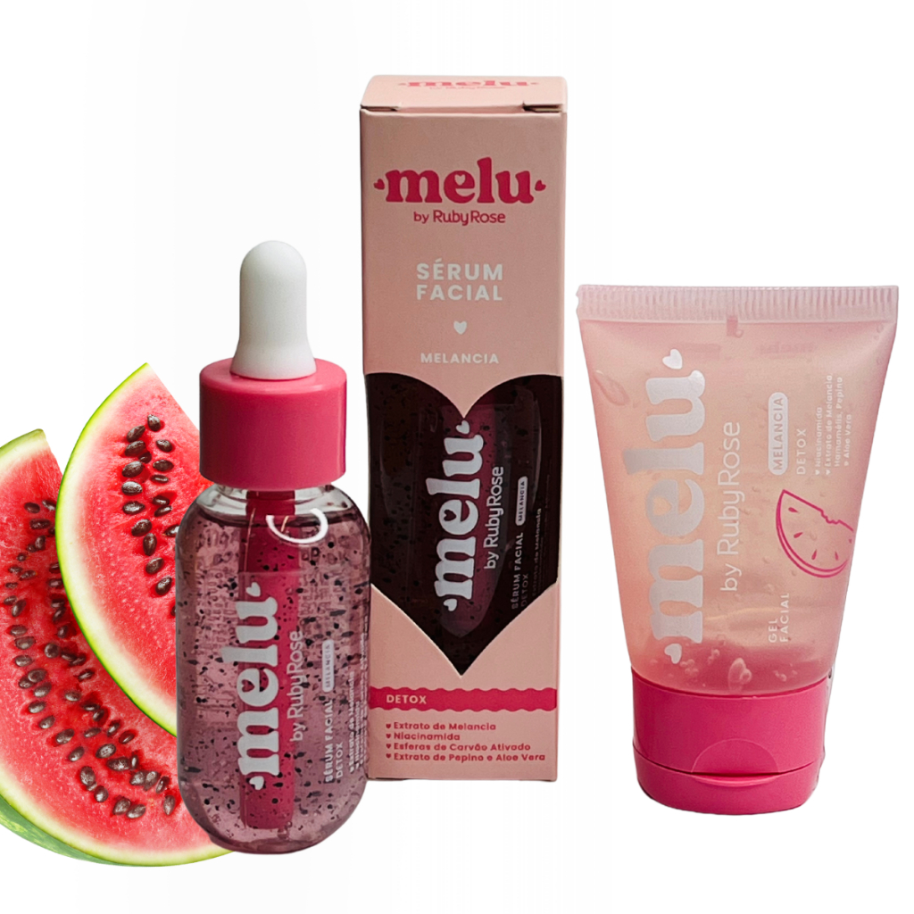 Kit Sérum Facial + Creme Hidratante de Melancia Melu by Ruby Rose