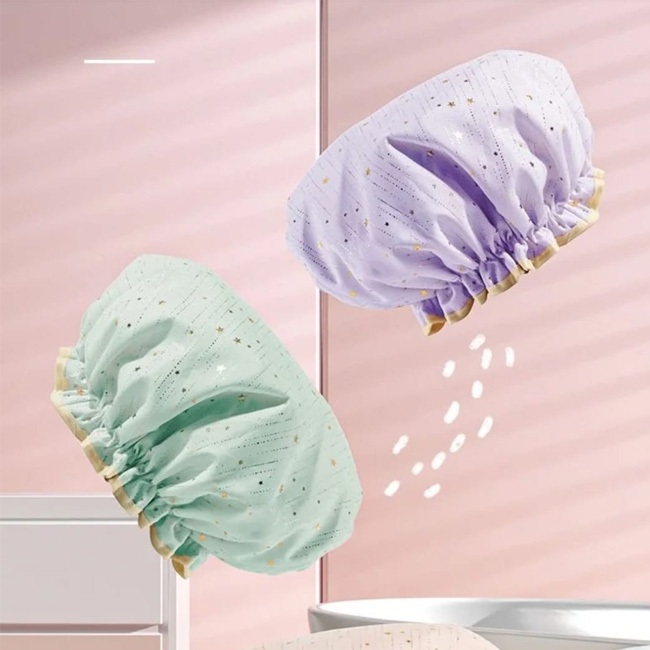 Touca De Banho Impermeável Camada Dupla Elástico Atacado em Oferta na Shopee