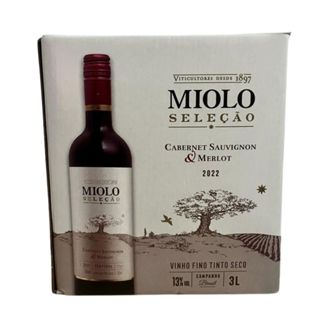 Vinho Tinto Seco Miolo Seleção Cabernet&merlot Bag In Box de 3 Litros