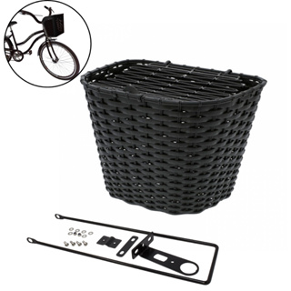 Cesta Cestinha Com Tampa de Plástico para Bicicleta Bike Aro 24 e 26 Grande Preta Resistente Reforçada em Oferta na Shopee