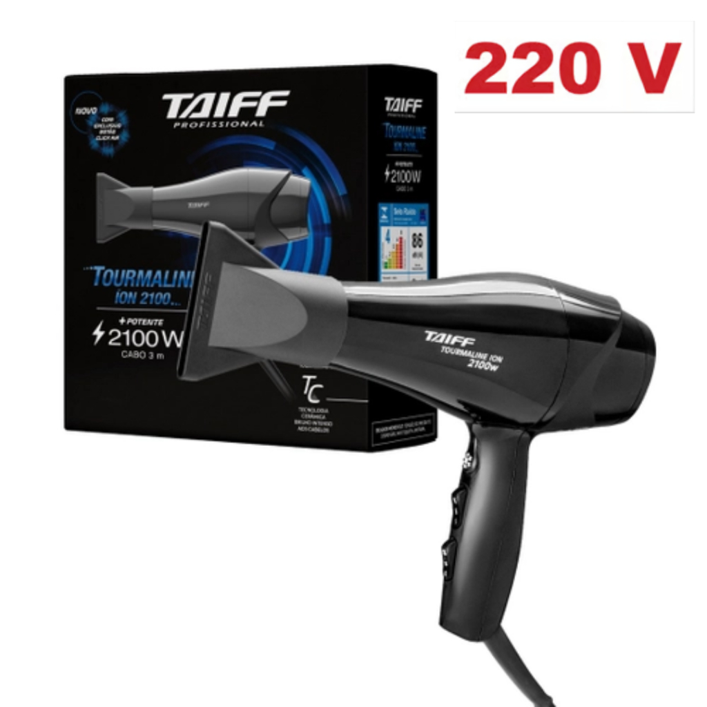 Secador De Cabelos Taiff Tourmaline Ion Cerâmica 220V 2100W