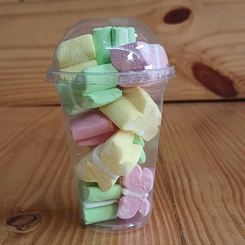 50 un Copos Plásticos 250 ml PP c/ Tampa Bolha Sem Furo PET Reforçada